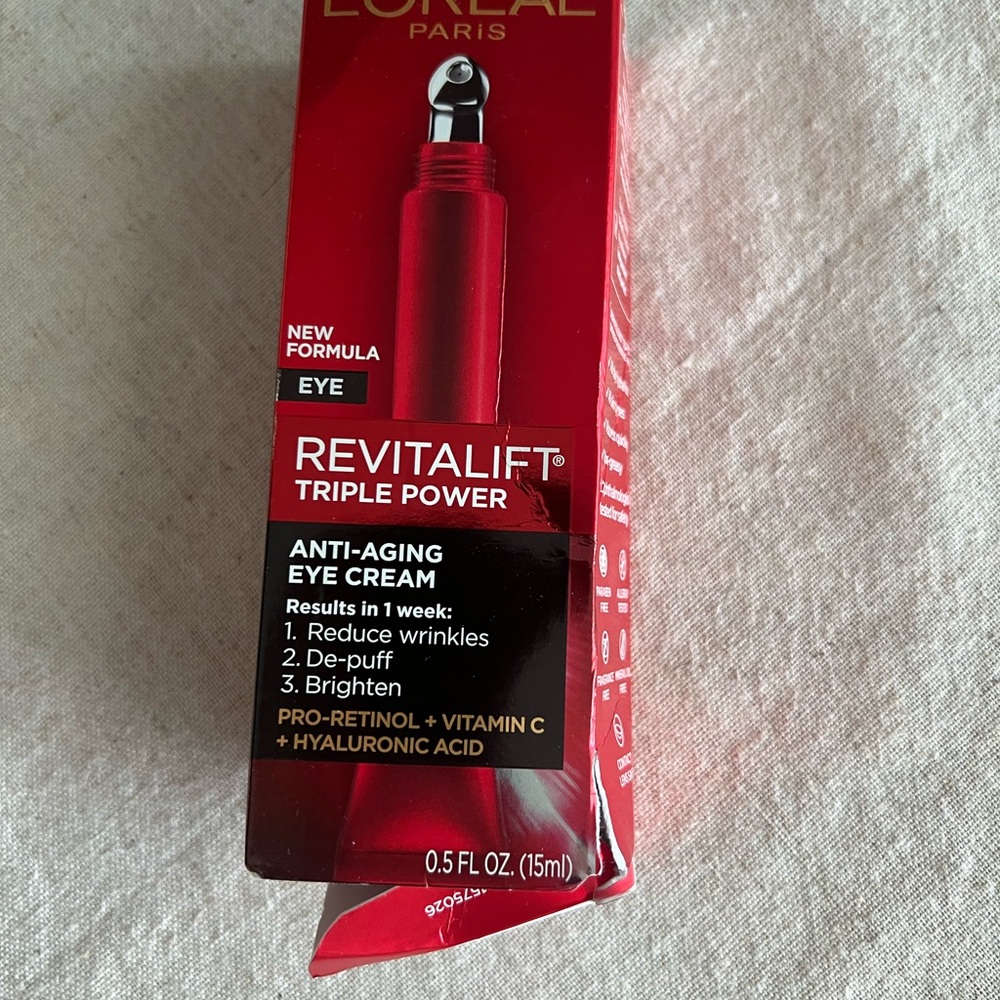 New Formula L'OREAL REVITALIFT Triple Power Anti-Aging Eye Cream 0.5 fl. oz